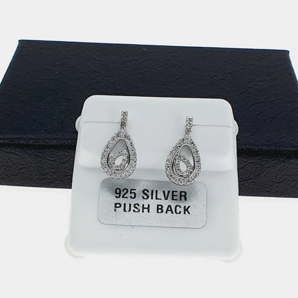 "925 sterling silver luxury CZ earrings for women/girls, Best for gift, RJUS2014 - Picture 9 of 9